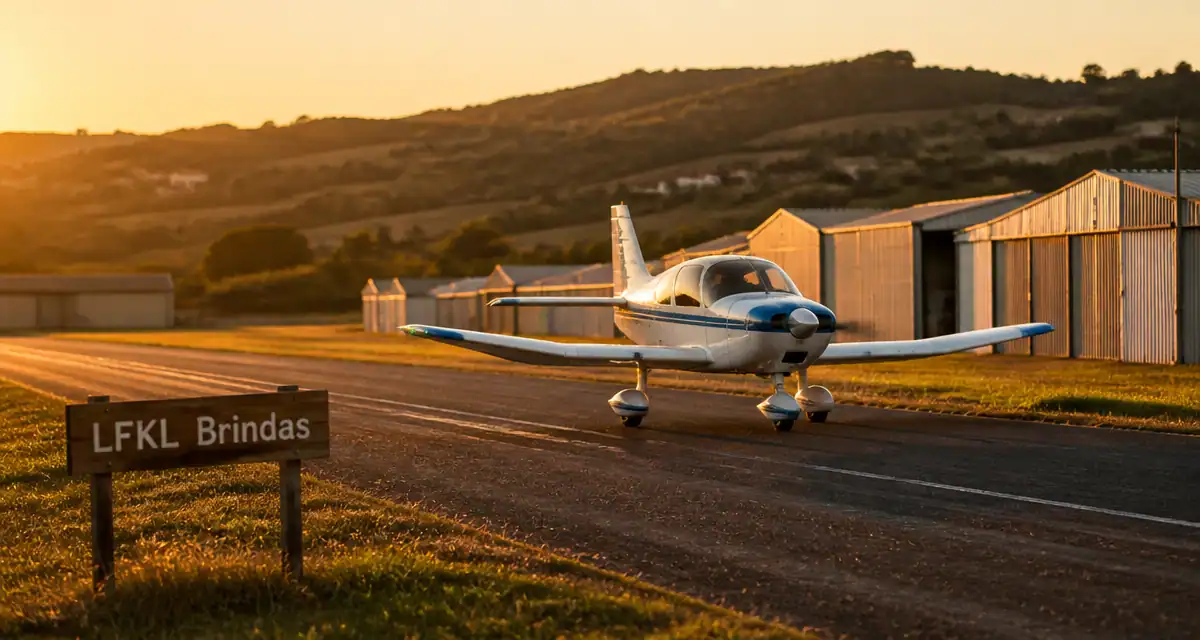 aérodrome de lyon - brindas avion léger piste