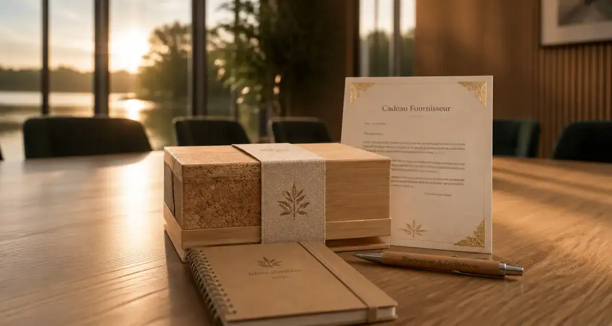 cadeau fournisseur coffret naturel sur table