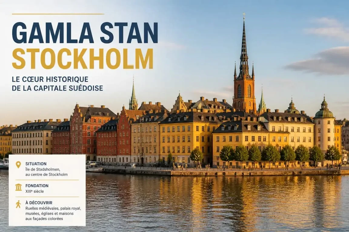 Vue pittoresque de Gamla Stan, le quartier historique de Stockholm pour un séjour de 3 jours.