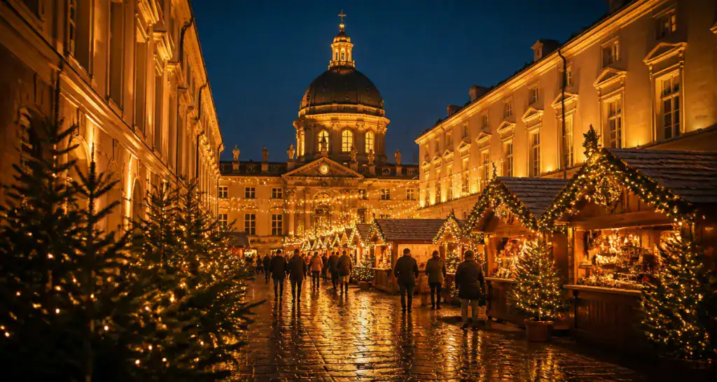 marche de noel hotel dieu lyon cour interieure
