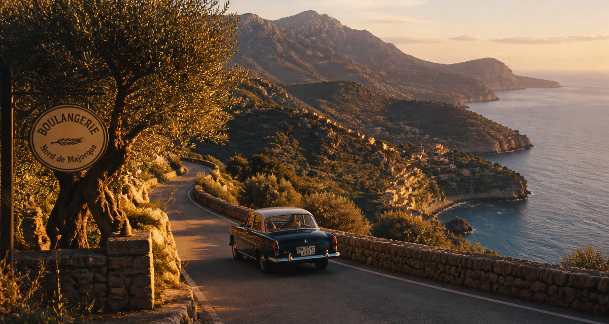 route montagneuse nord de palma district villages serra tramuntana