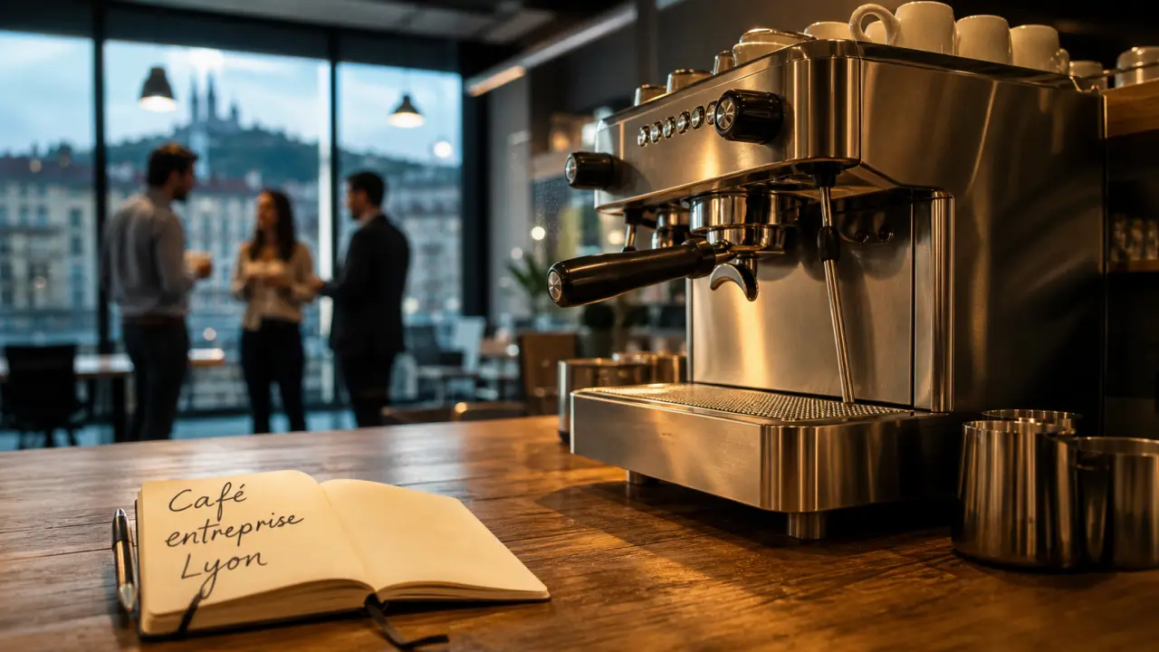 café entreprise lyon : machine à café pro au bureau