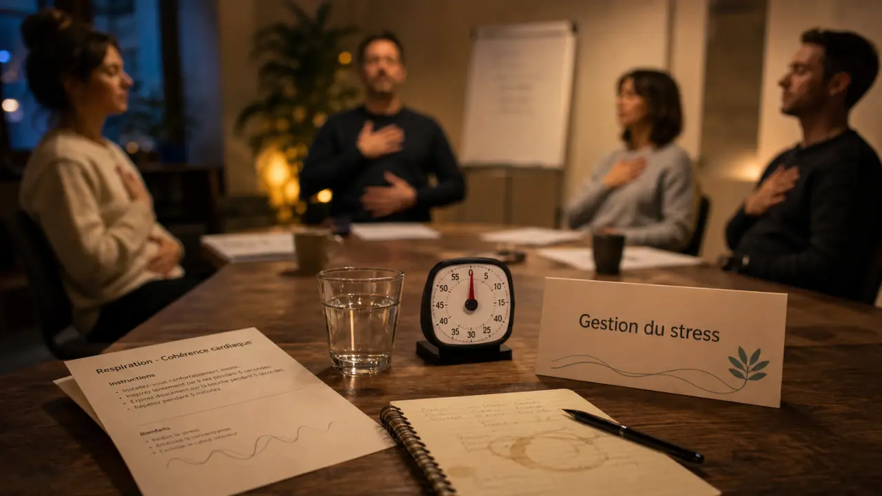 Formation gestion du stress Lyon : tenue de la pression, respirations guidées en formation
