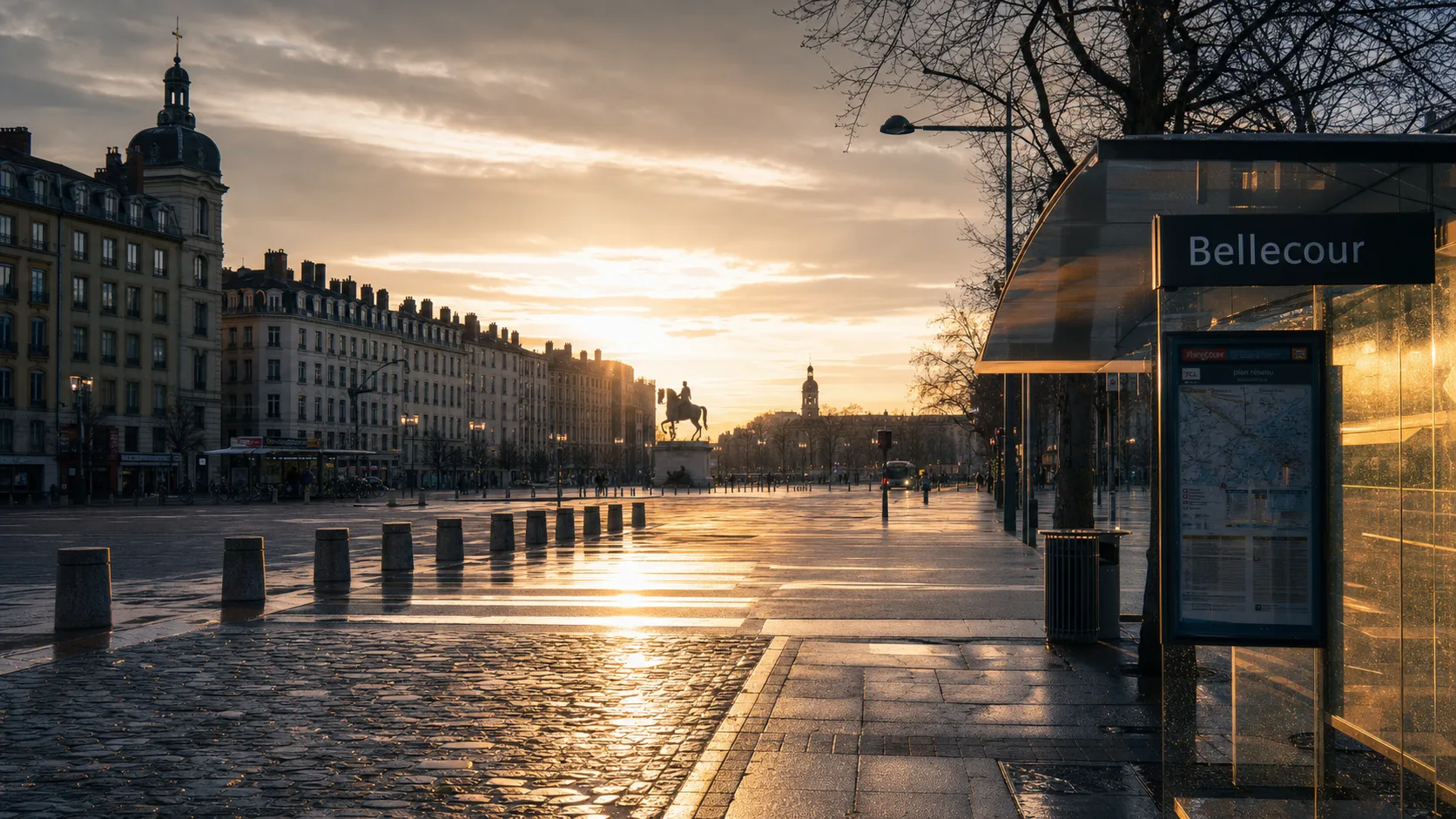 Lyon Bellecour, place et accès au centre
