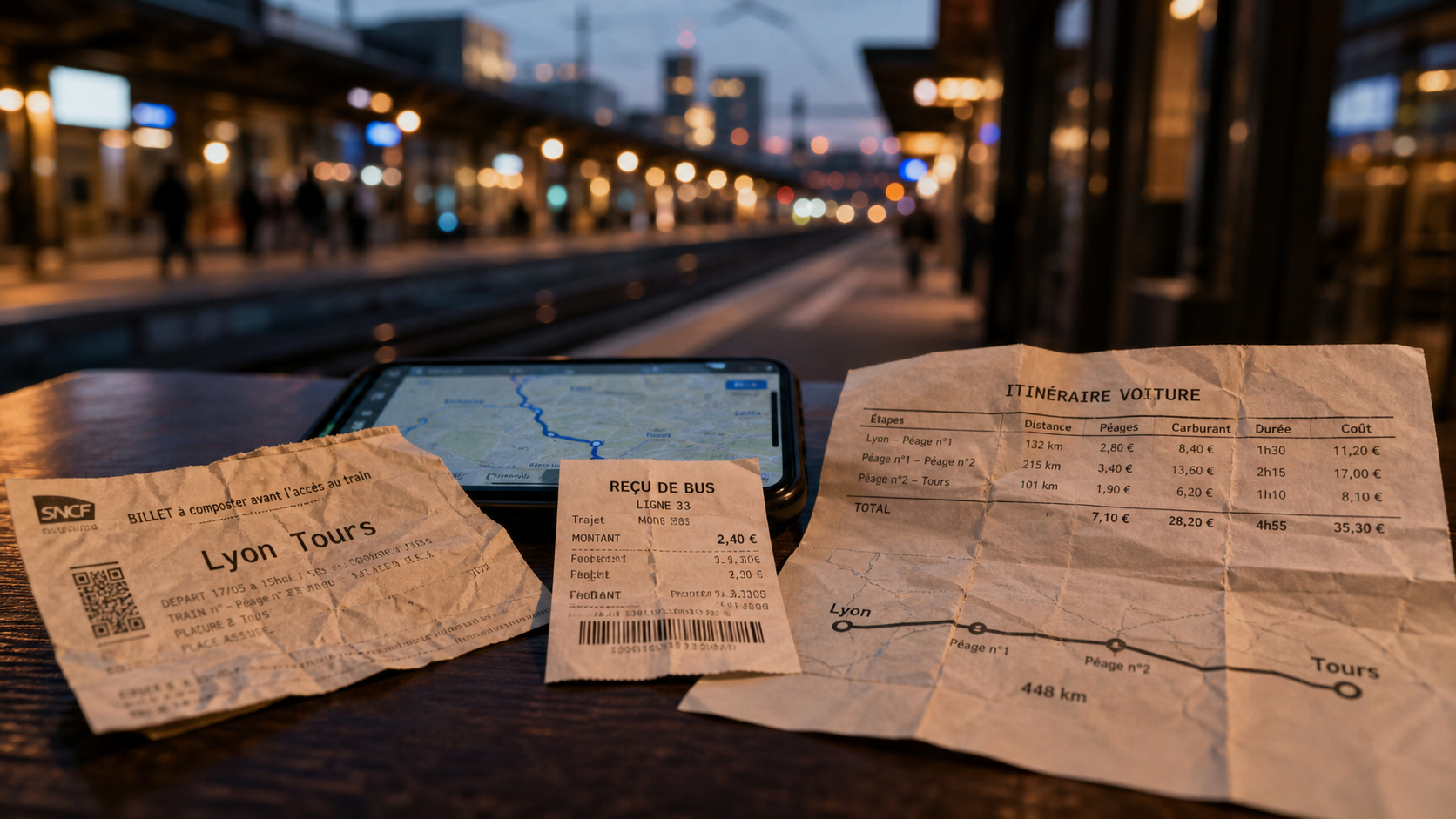 Lyon Tours : billets train, bus, voiture, choix de trajet