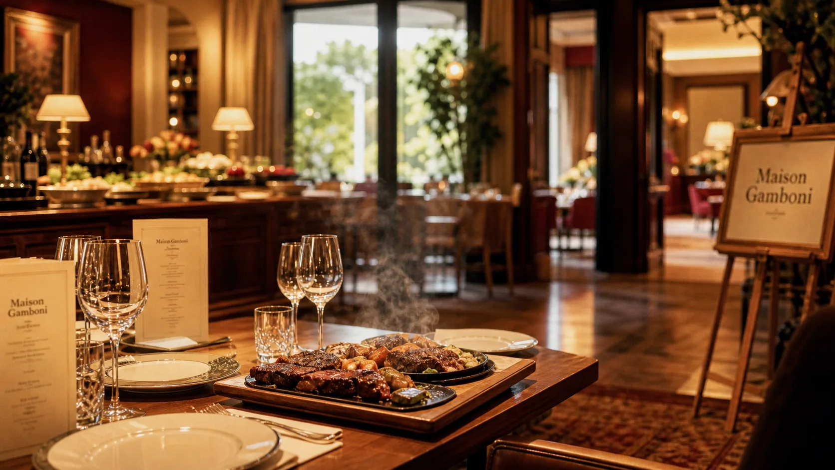 Maison Gamboni Lyon, salle du restaurant traditionnel pour séminaires et réceptions