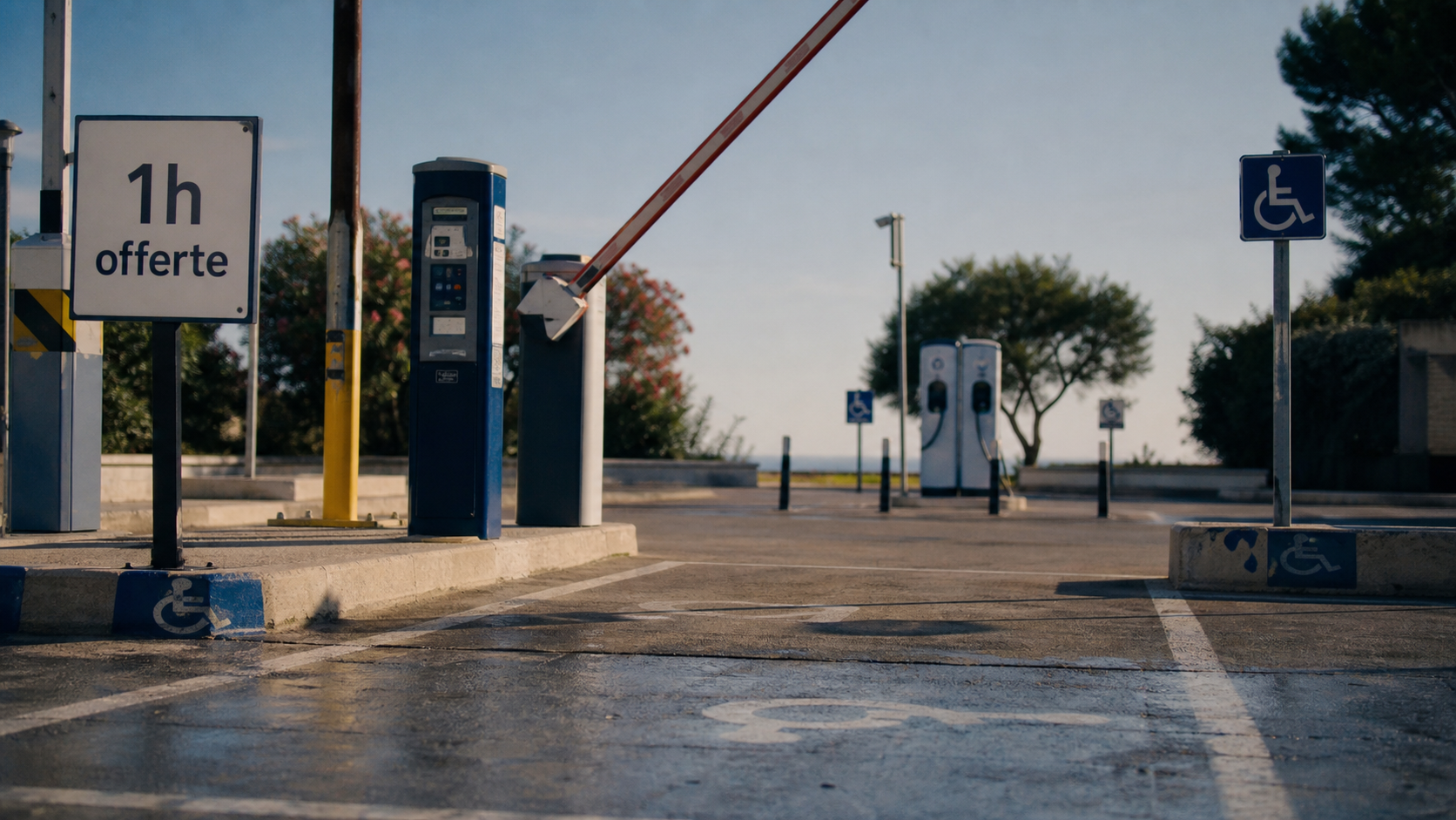 Parking sanary sur mer avec places PMR et borne électrique