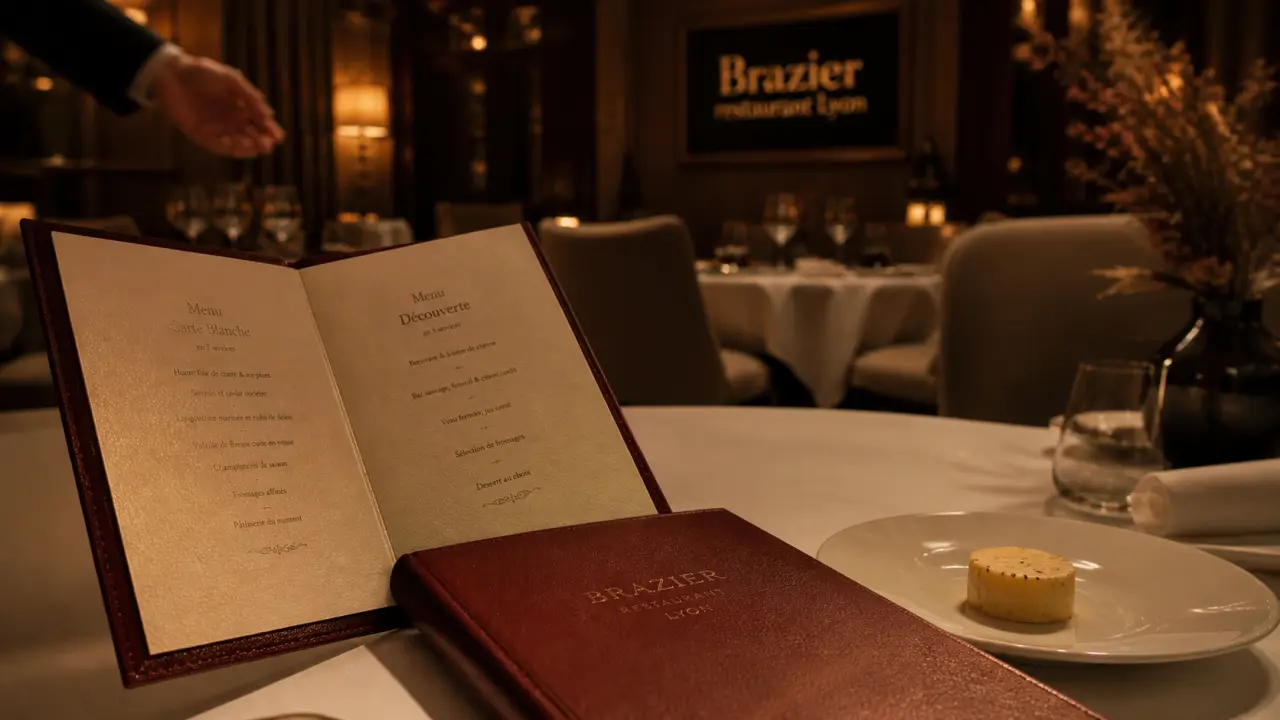 brazier restaurant lyon, menu gastronomique rue Royale