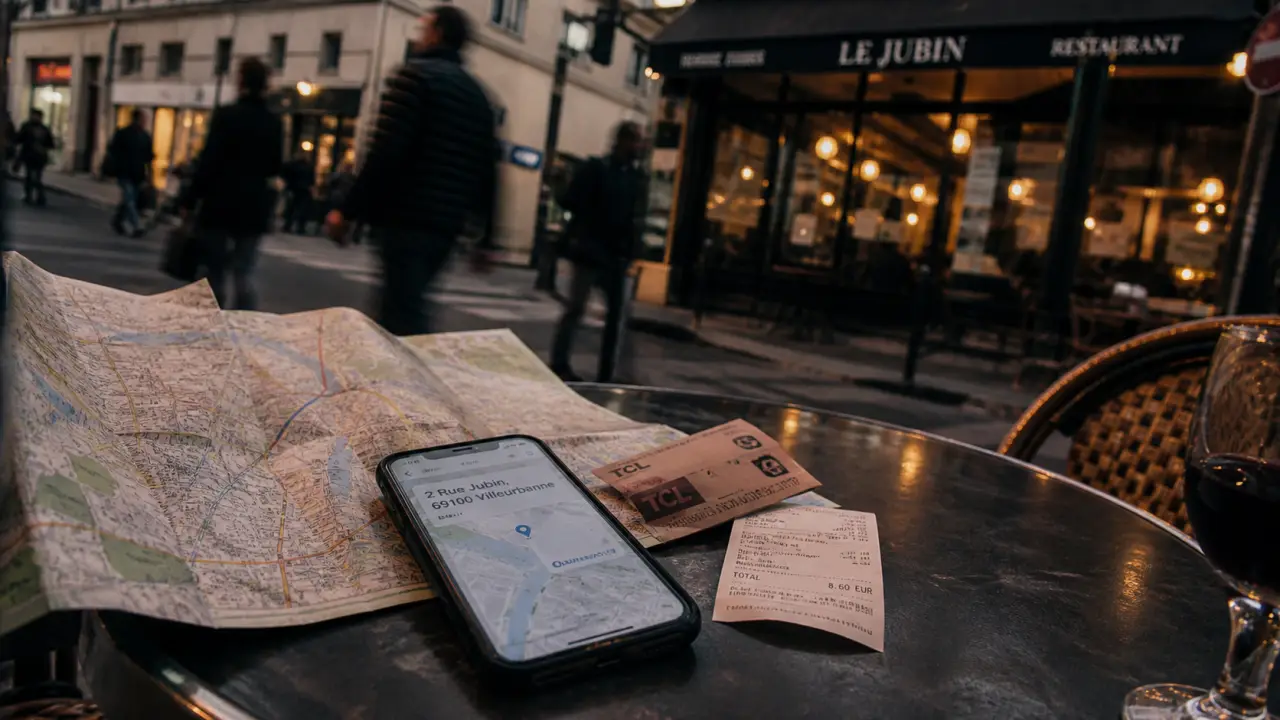 Carte avec adresse du chouchou restaurant lyon à Villeurbanne