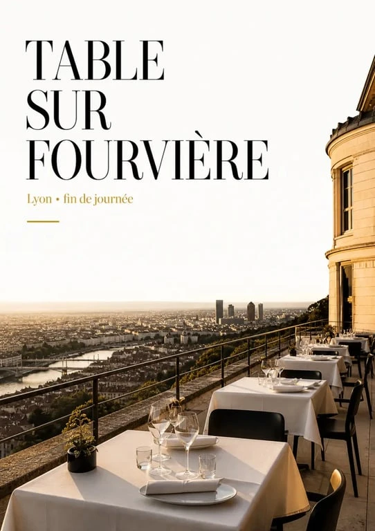 restaurant bulle lyon : terrasse panoramique à Fourvière avec vue sur Lyon