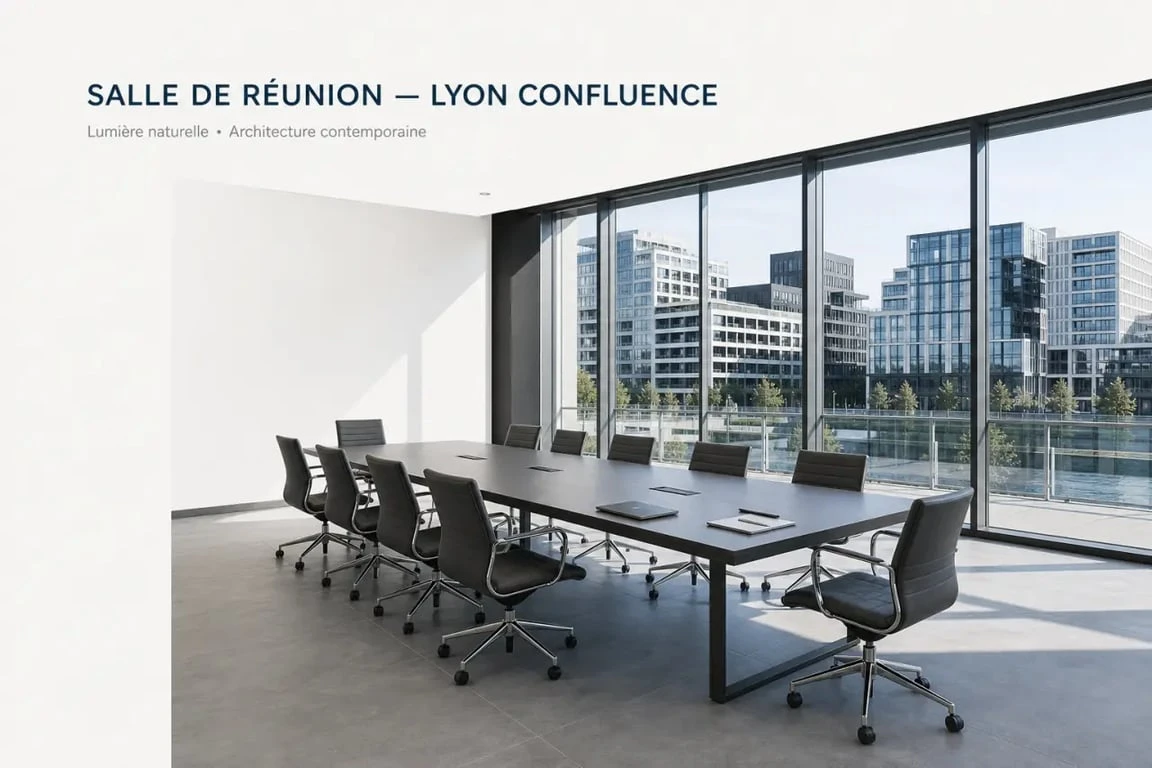 Salle de réunion confluence lyon dans un espace moderne et lumineux à Lyon