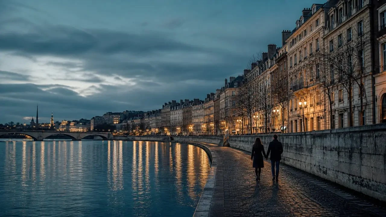 Séjour en couple à Lyon en hiver : promenade romantique sur les quais de Saône à Lyon