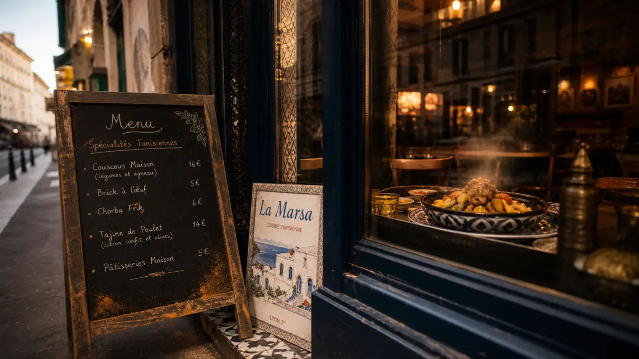 La marsa restaurant lyon : entrée tunisienne, ardoise menu, couscous vapeur
