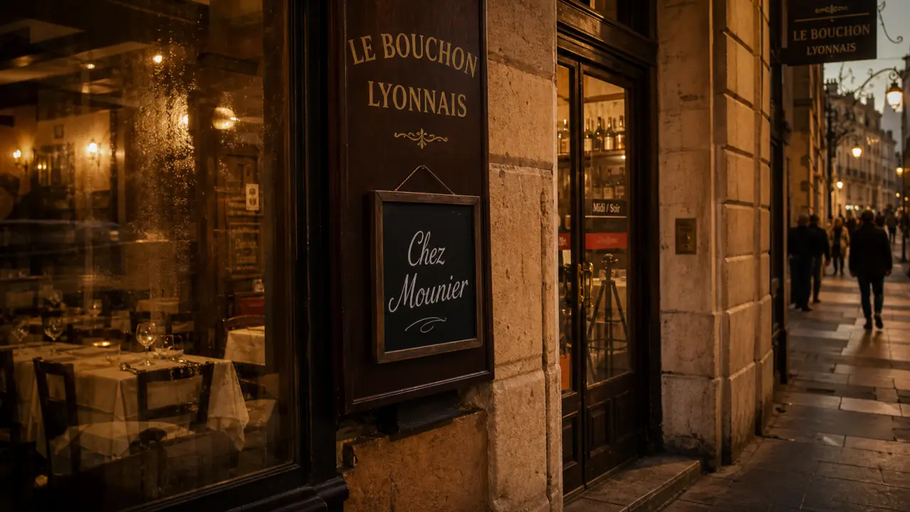Enseigne Chez Mounier, mounier restaurant lyon à Lyon