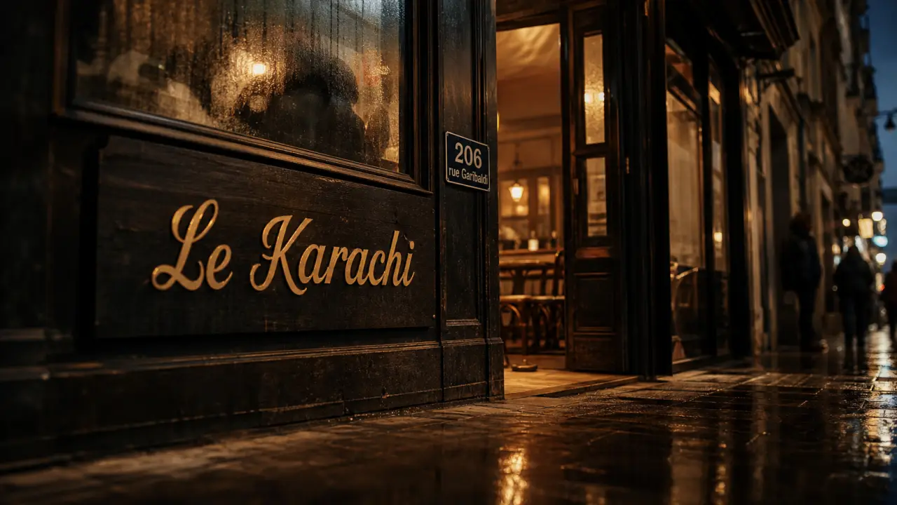 Restaurant Karachi Lyon 3e, devanture et enseigne, adresse rue Garibaldi