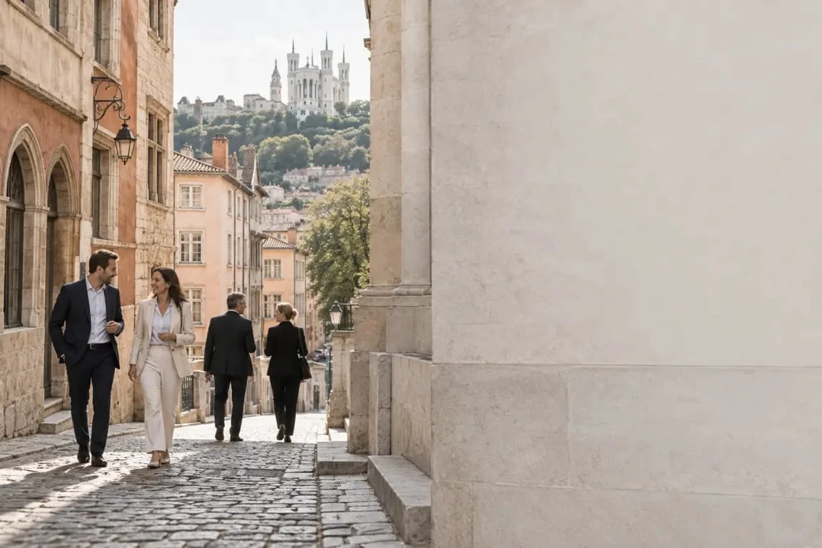 Vue du Vieux Lyon et de Fourvière pour organiser un séminaire Lyon 5