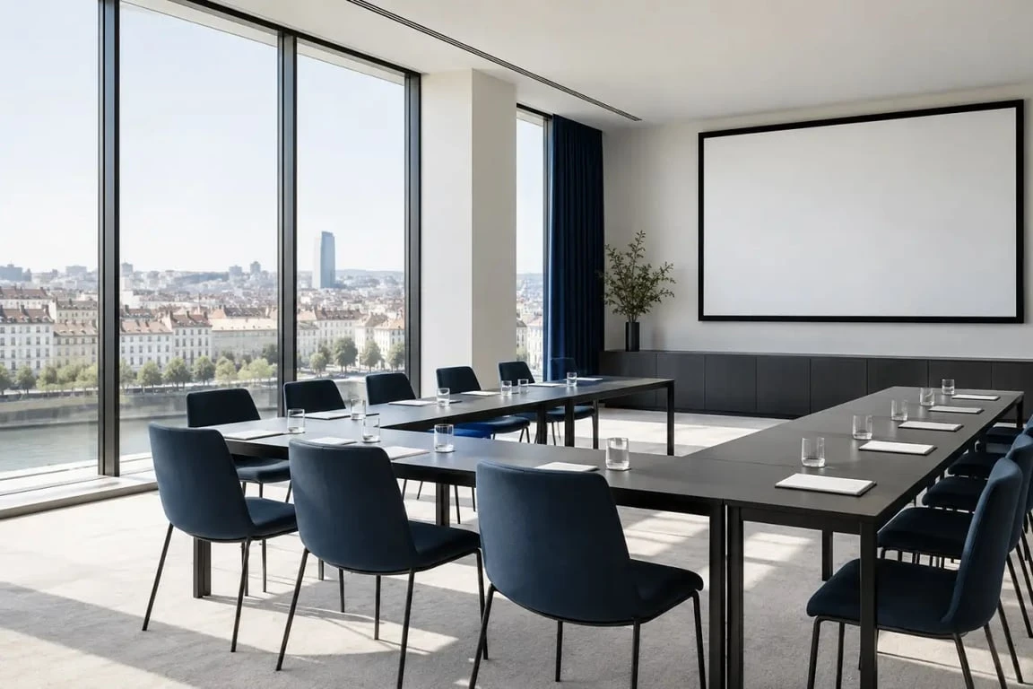 Hôtel séminaire Lyon avec salle de réunion contemporaine et espace professionnel
