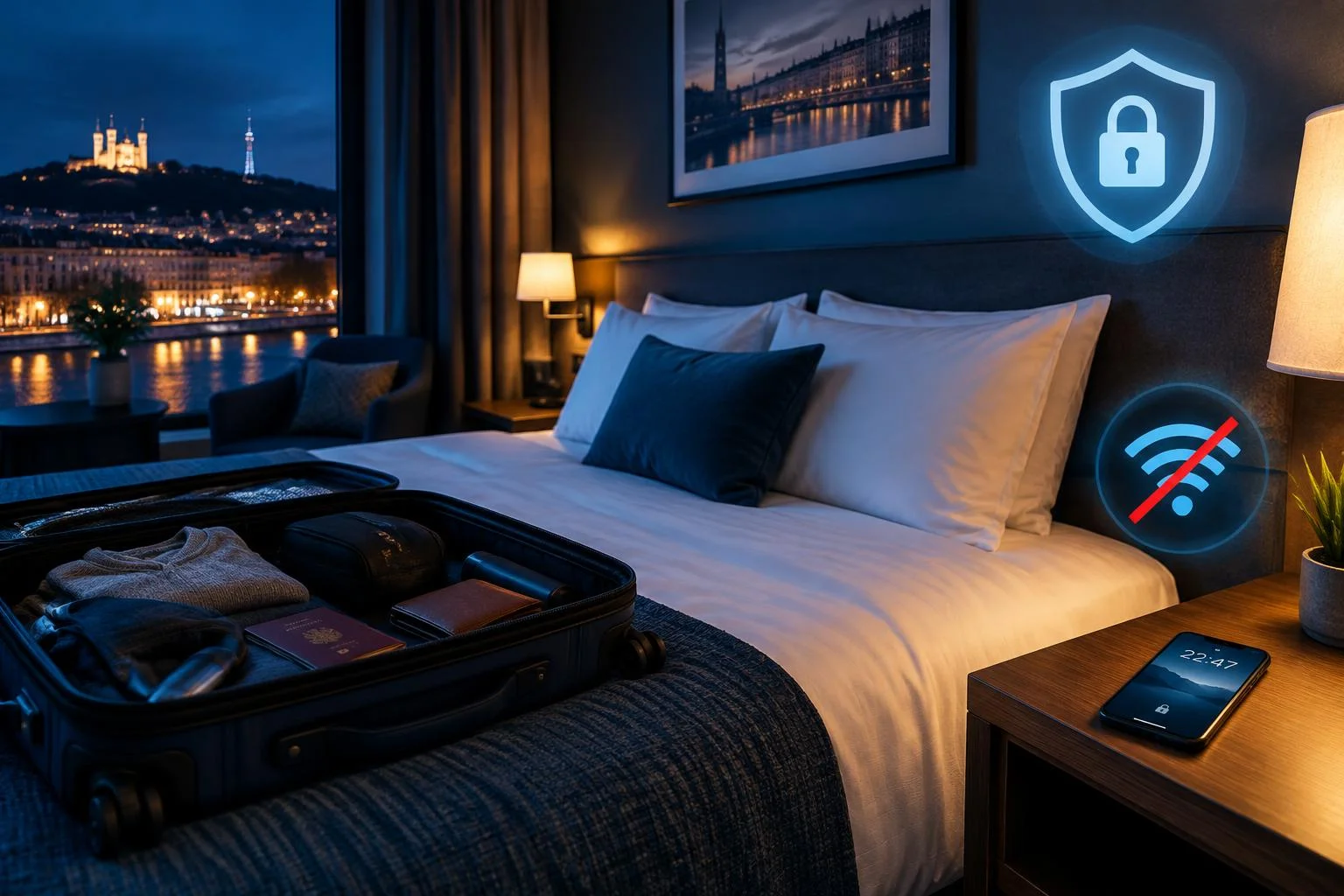 Hôtel à Lyon Nord : 7 réflexes anti-vol et faux Wi‑Fi
