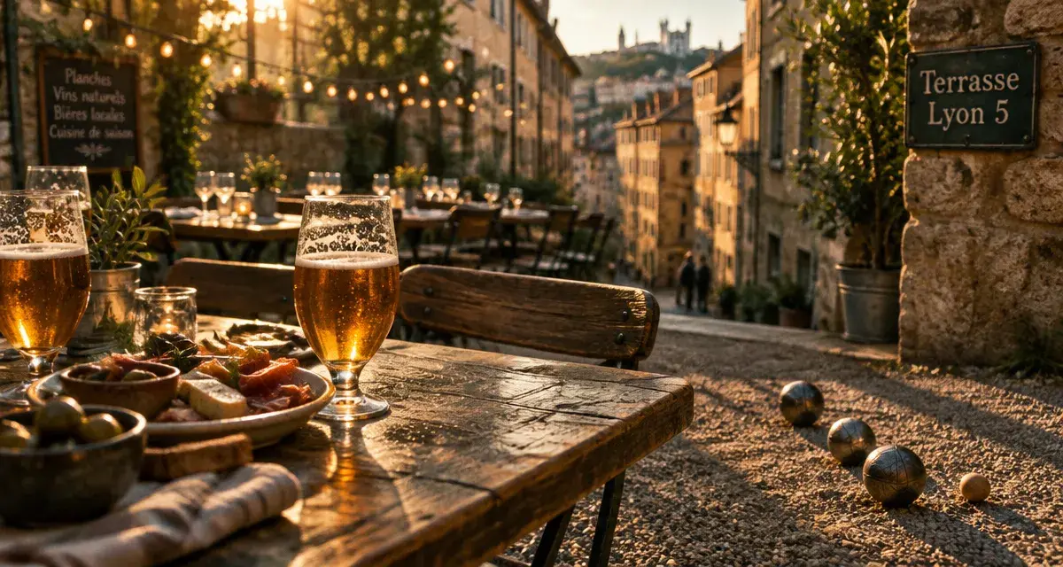 Restaurant terrasse lyon 5 sur la terrasse du Vieux-Lyon